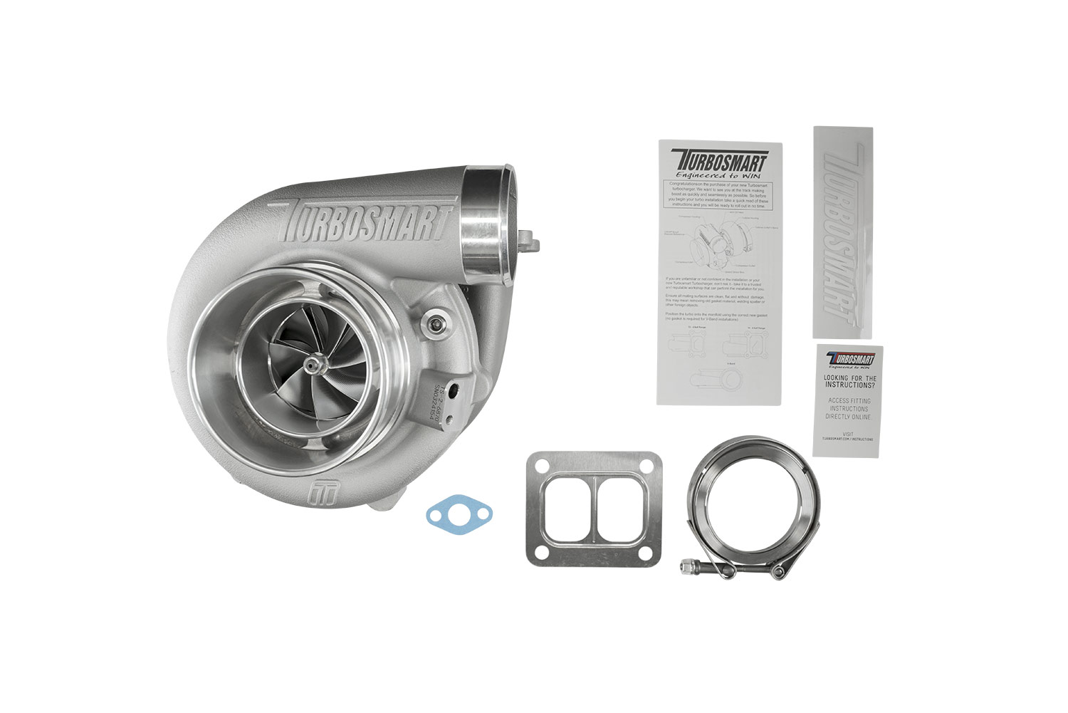 Turbosmart TS-2 Turbocharger (Water Cooled) 6870 (Kompact) T4 Divided 1.00AR Externally Wastegated - Image 6