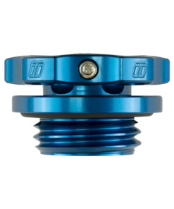 Alternative view of Turbosmart Oil Cap - M42x4.5 - Subaru - Blue