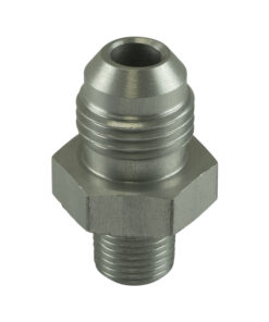 Turbosmart Fitting -6 AN Flare to 1/8 NPT Male Straight - Silver