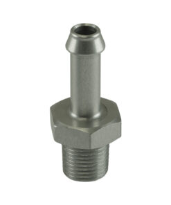 Turbosmart Fitting 6mm / 1/4" Hose End to 1/8 NPT Male Straight - Silver