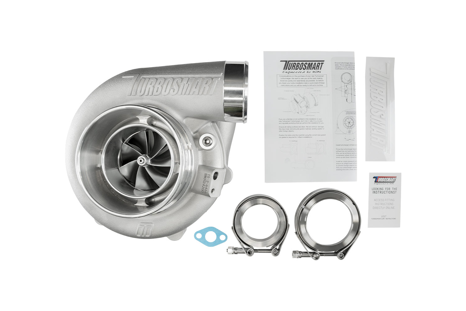 Turbosmart TS-2 Turbocharger (Water Cooled) 6466 V-Band 0.82AR Externally Wastegated - Image 6