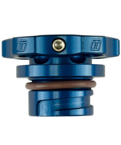 Alternative view of Turbosmart Oil Cap - Notch - LS - Blue