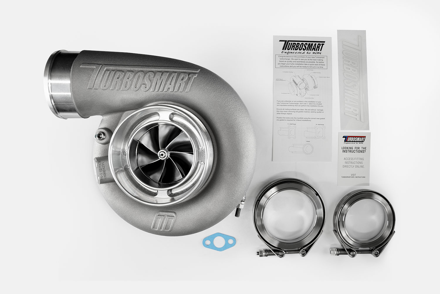 Turbosmart TS-1 Turbocharger 7275 V-Band Reverse Rotation 0.96AR Externally Wastegated - Image 6