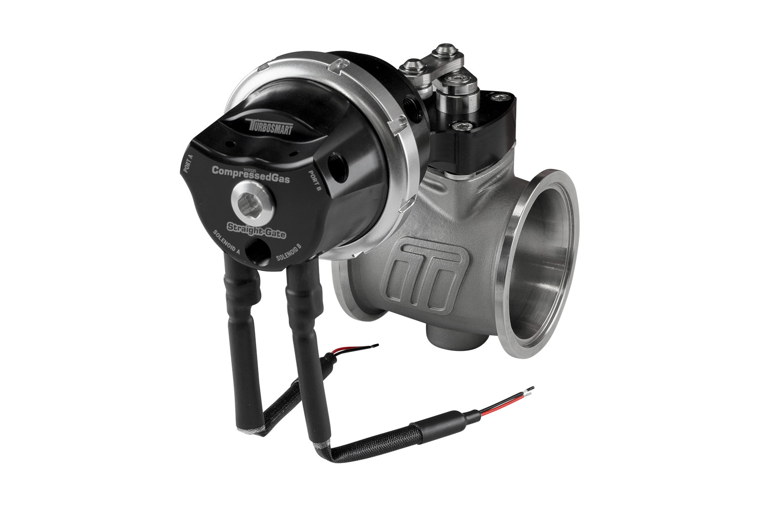 Turbosmart PSG50CG Pneumatic StraightGate50 Compressed Gas (Solenoid) 7psi Black