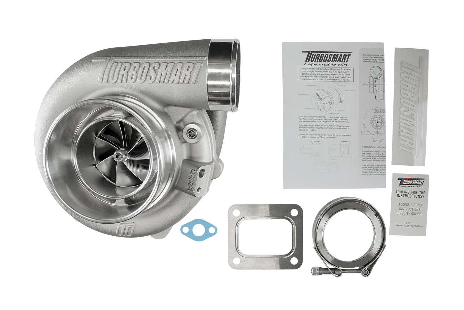 Turbosmart TS-2 Turbocharger (Water Cooled) 6466 T4 0.82AR Externally Wastegated - Image 6