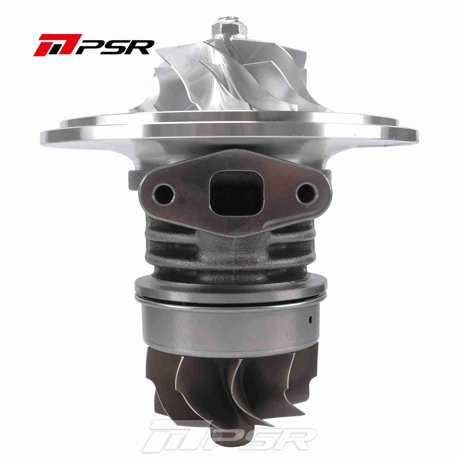 Pulsar – Dual Ball Bearing Turbocharger – Fits for Precision PTE 6266 6266E 6266SP Turbo;, Stock turbo parts Fitment - No modifications required£», Don¡¯t match to PSR 6266E., 62x82mm ,? 7+7 Blade, 66.1 x 74.17mm, 10 Blade, Bearing System: Dual Ball Bearing (provides optimal turbo response & better durability by reducing the shaft-motion), Oil feed fitting: 1/8-27 NPSF(Drawing), Oil drain: T4 flange(Drawing) - Image 3