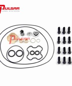 Pulsar – Dual Ball Bearing Turbocharger – Upgrade Rebuild Repair Kit COOPER BAR 360 Thrust Bearing for 94-03 Powerstroke 7.3L Turbo TX38 PTX38 -Application: Stock turbo parts Fitment - No modifications required. Fit for 94-03 Powerstroke 7.3L Turbo TX38 PTX38 -Item Details: Stepped gap seal ring on the turbine end Stepped gap seal ring on the compressor end Twin hydrodynamic journal bearings 360 Degree Thrust Bearing CNC machined from COOPER BAR -Reference Part #: 447571-0820 740659-0008 This rebuild kit contains: 1*PTX38 COMPRESSOR HOUSING SEAL O-RING 1*TX38 COMPRESSOR HOUSING SEAL O-RING 1*PTX38 BACK PLATE SEAL O-RING 1*TX38 BACK PLATE SEAL O-RING 2*PEDESTAL SEAL O-RING 2*PEDESTAL SEAL O-RING 1*360 DEGREE COPPER THRUST BEARING 1*THRUST COLLAR 1*THRUST SPACER 2*JOURNAL BEARING 1*BEARING SPACER 13*HOUSING BOLT 1*COMPRESSOR END SEAL RING(STEPPED GAP) 1*TURBINE END SEAL RING(STEPPED GAP) -Special Note: 1. Please DOUBLE check your sizing prior to purchase! 2. Professional installation is highly recommended! Please ask all questions prior to purchase! 3. Highly recommended to get the CHRA VSR balanced after rebuild (is required for warranty purposes)!