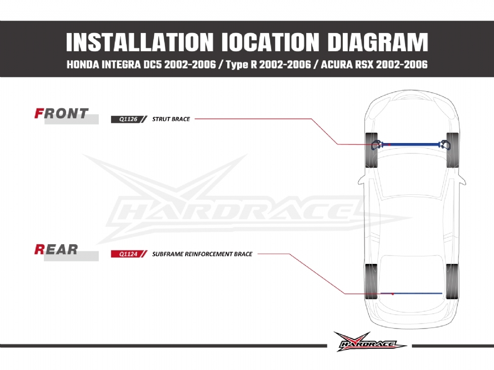 Hardrace Front Strut Brace Honda Integra - Image 7