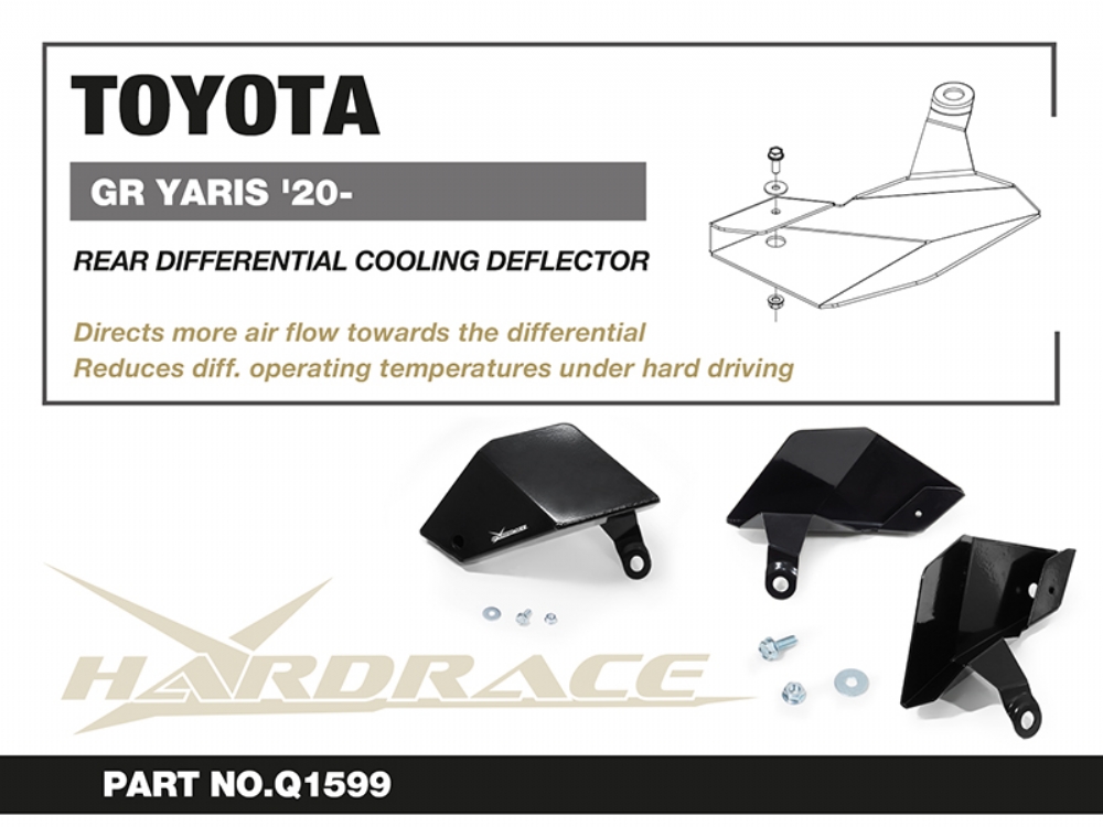 Hardrace Rear Differential Cooling Deflector Toyota Yaris / vitz - Image 2