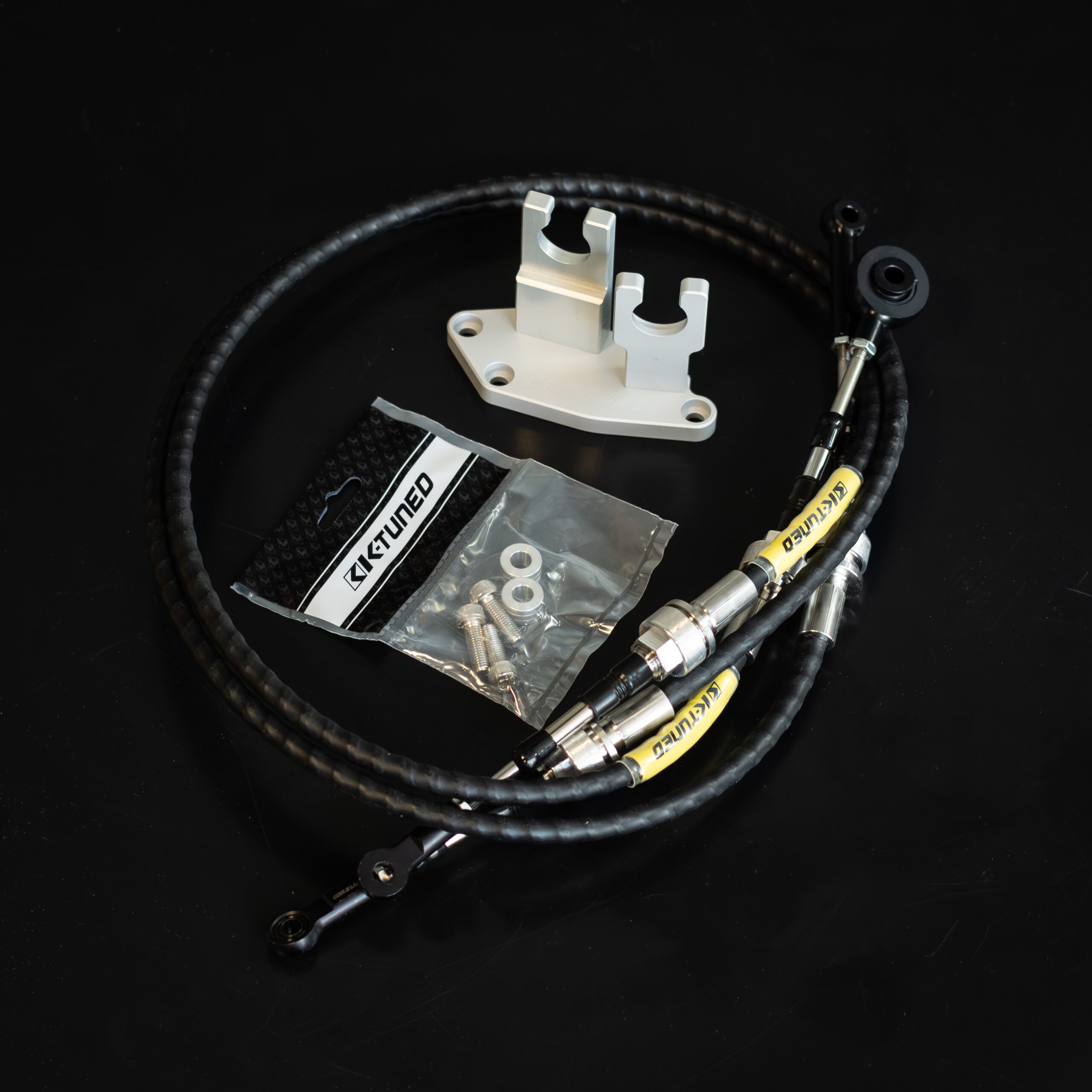 K-Tuned H/F Series Race-Spec Shifter Cables & Bracket – Civic / Integra Swap