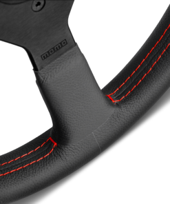 Alternative view of Genuine MOMO Montecarlo Steering Wheel 350mm Leather with Red Stitching